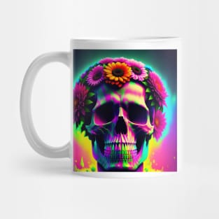 Flower skull art Mug